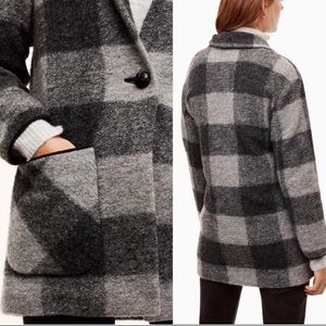 Aritzia Wilfred Free Off Duty Plaid Wool Jacket